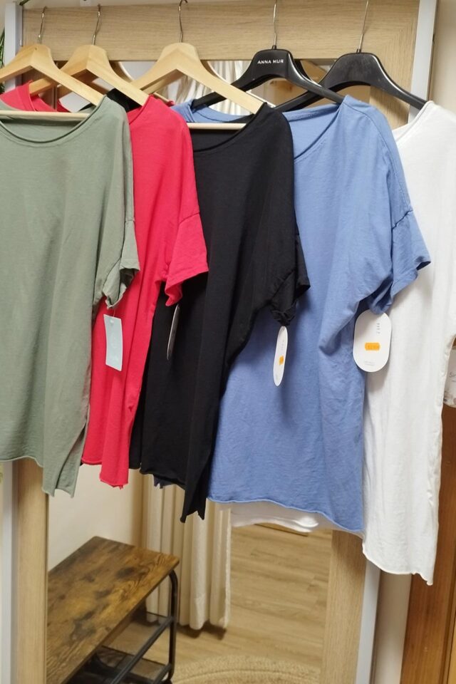 Camiseta algodón basic, colores