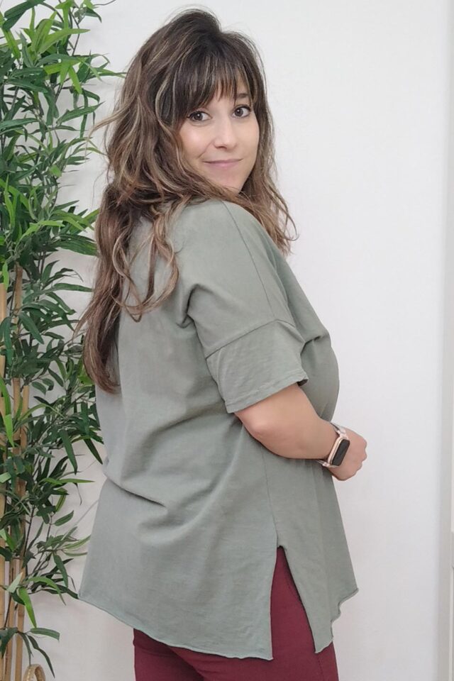 Camiseta algodón basic, vista de la espalda